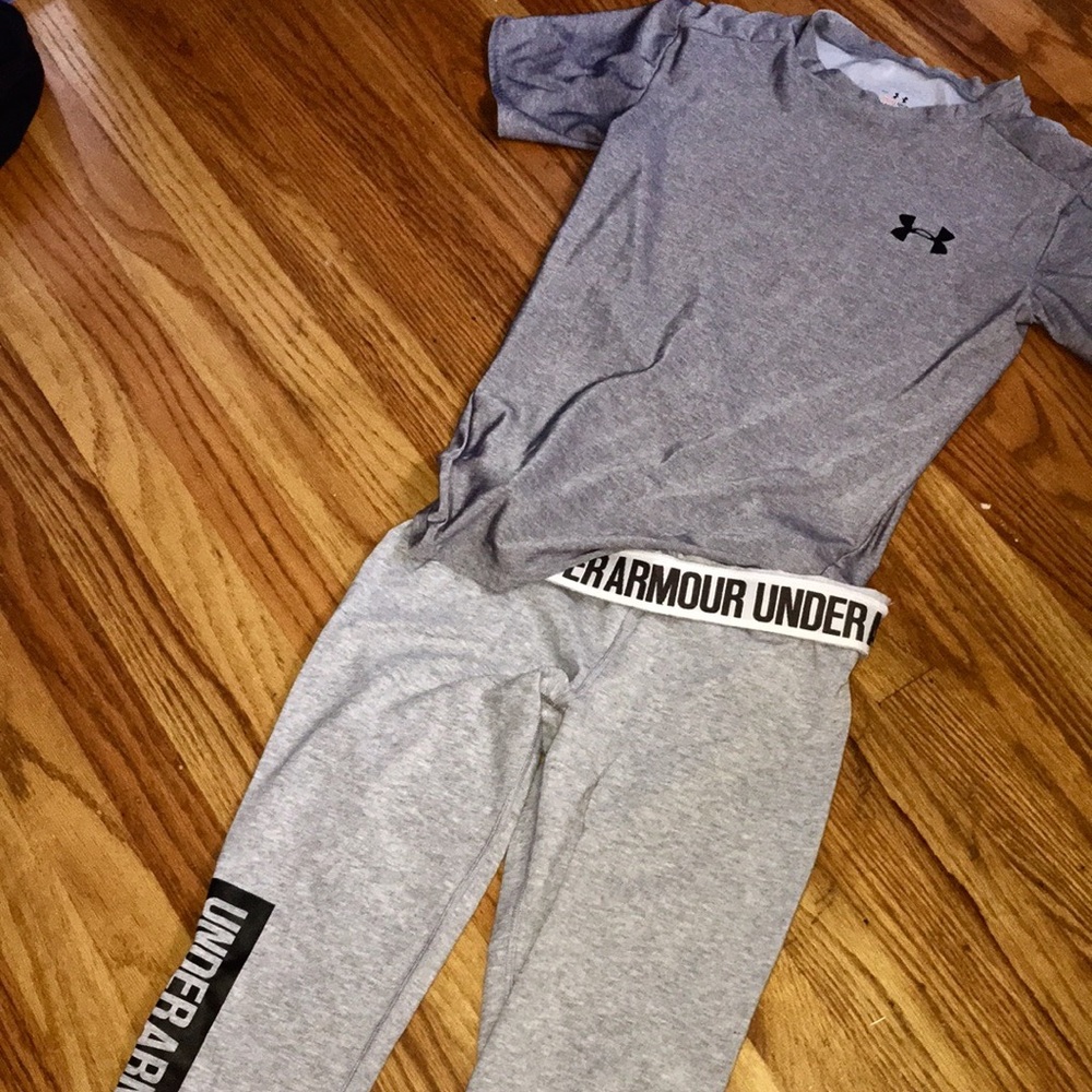 under Armour workout outfit